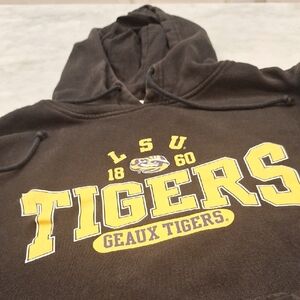Soffee LSU Tigers Black‎ Pocket Drawstring Hoodie Mens Lg Unisex Louisiana State